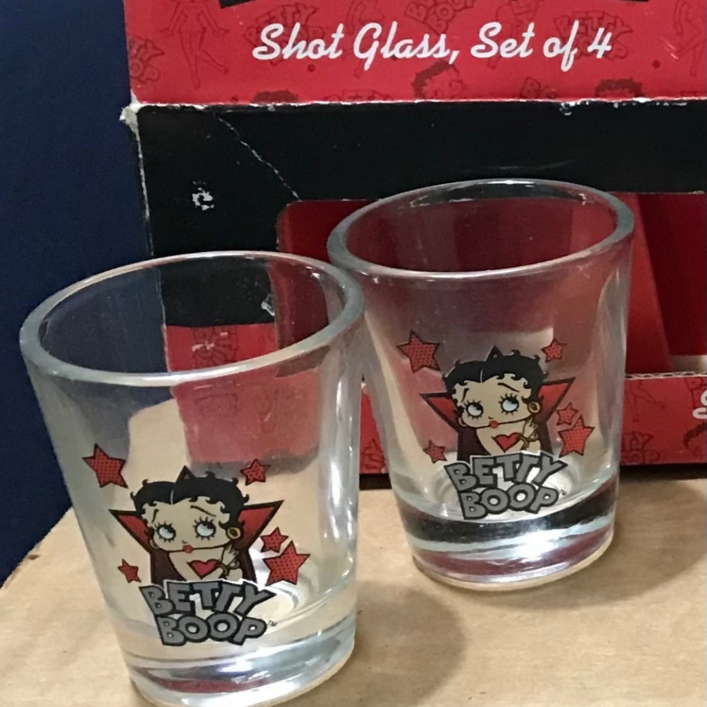 Betty Boop shot glass set of 4